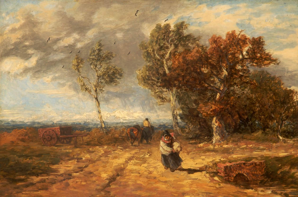 A Road by a Common: Windy Day, c.1840-59 od David Cox