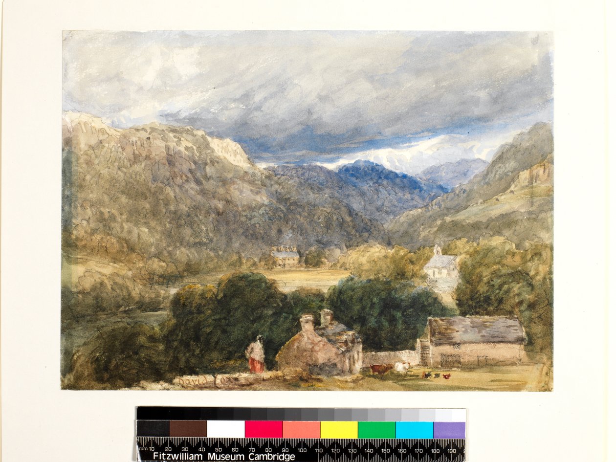 No.1273 Bettws-y-Coed (wc a černá křída na papíře) od David Cox