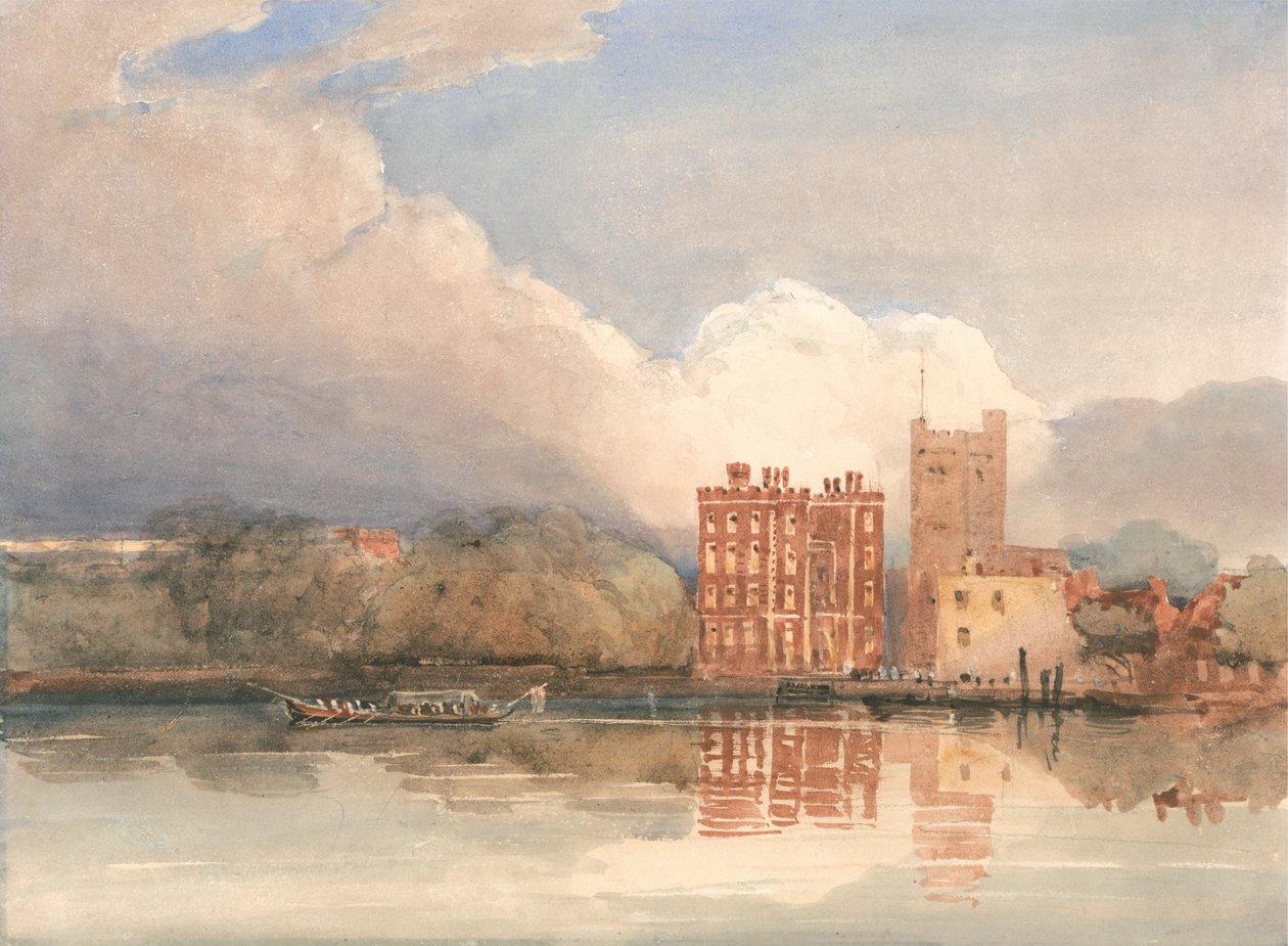 Pohled na palác Lambeth na Temži od David Cox