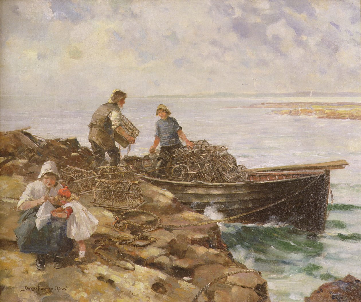 Nakládací nádoby na humry, cca 1900 od David Fulton