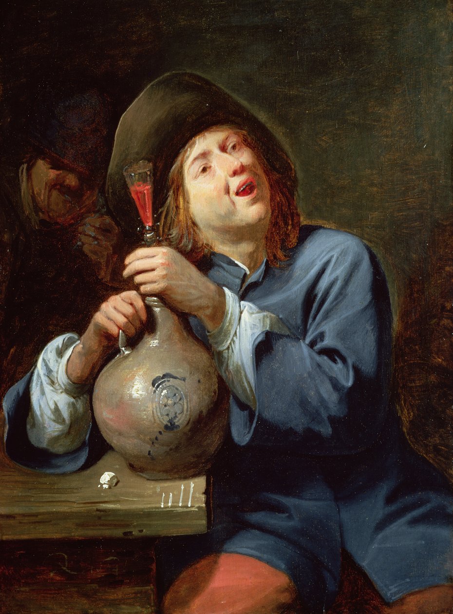 Zpěvák, 1644 (panel) od David II Ryckaert