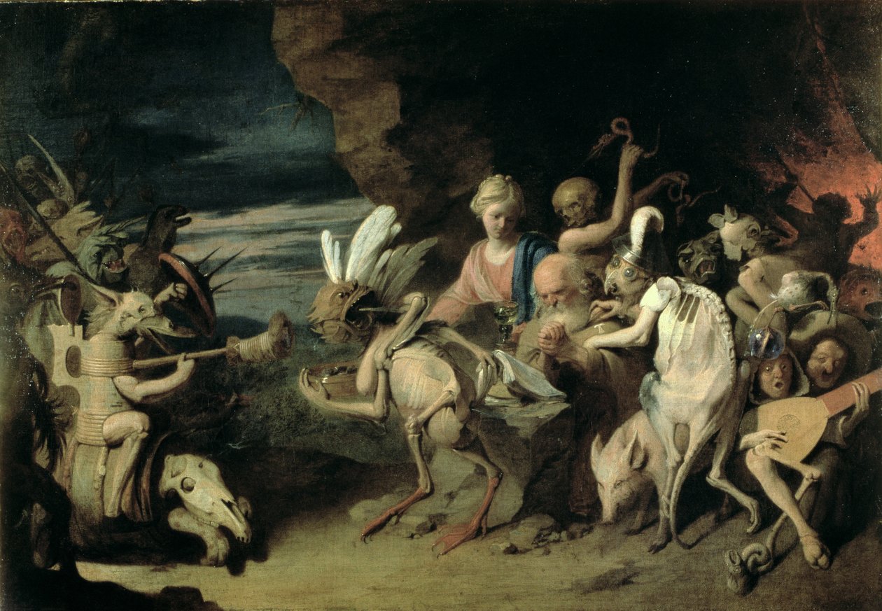 Pokušení svatého Antonína Egyptského od David III Ryckaert