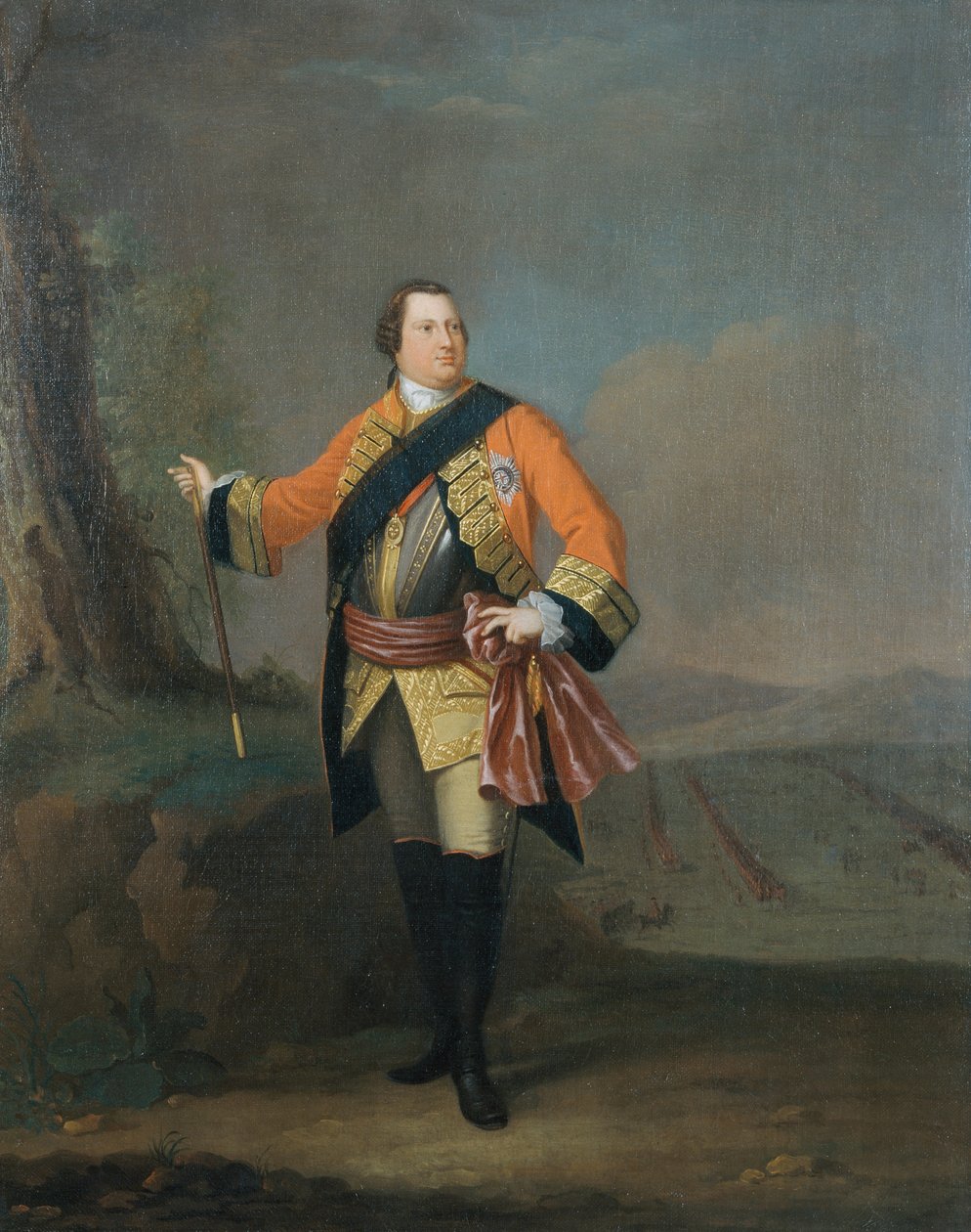 William Augustus (1721-65) vévoda z Cumberlandu, kolem roku 1750 od David Morier