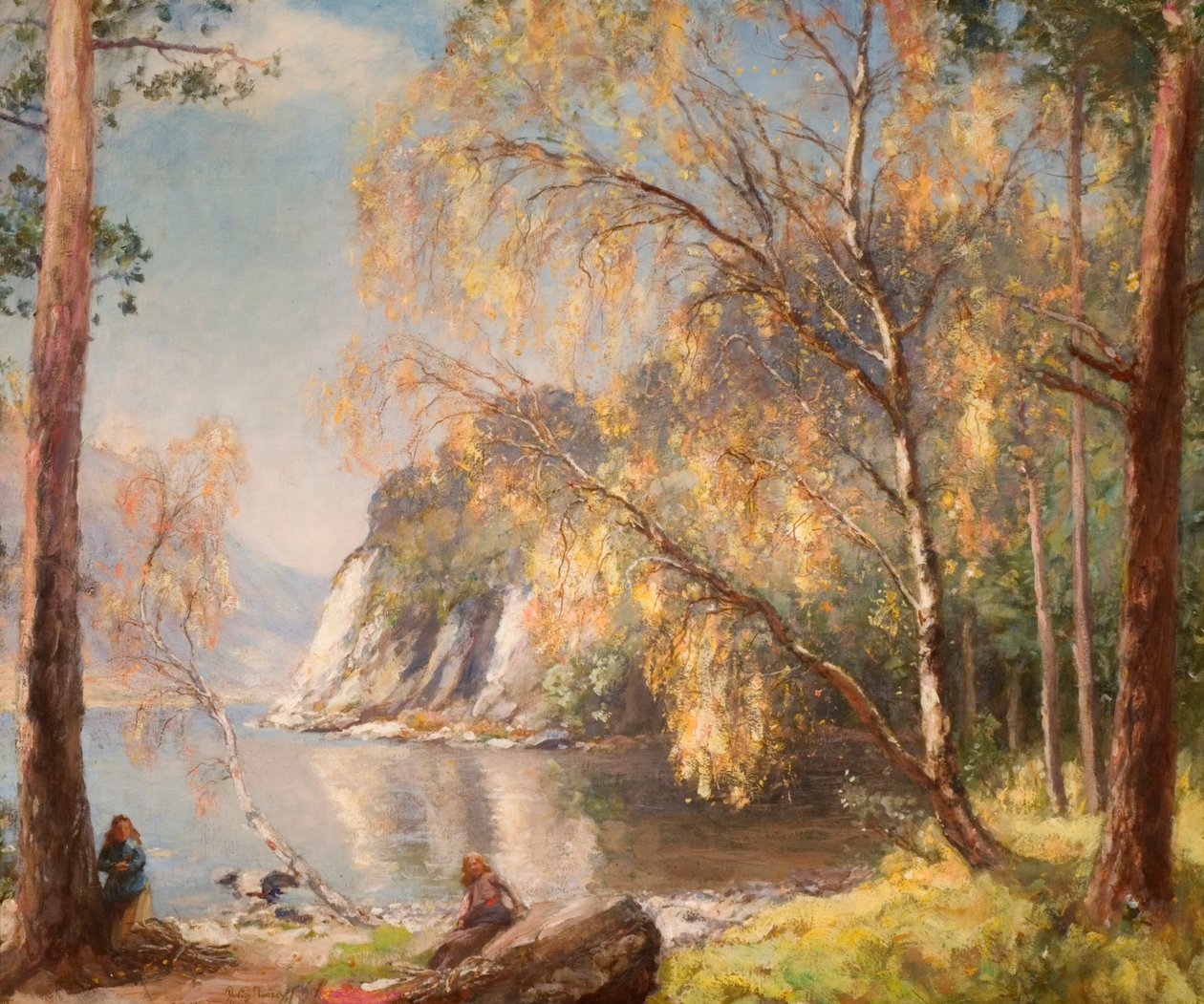 Ullswater, stříbro a zlato, 1917 od David Murray