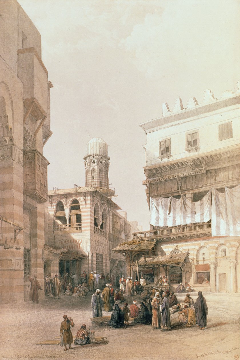 Bazar měděných kovářů, Káhira, z Egypta a Núbie, sv.3 od David Roberts