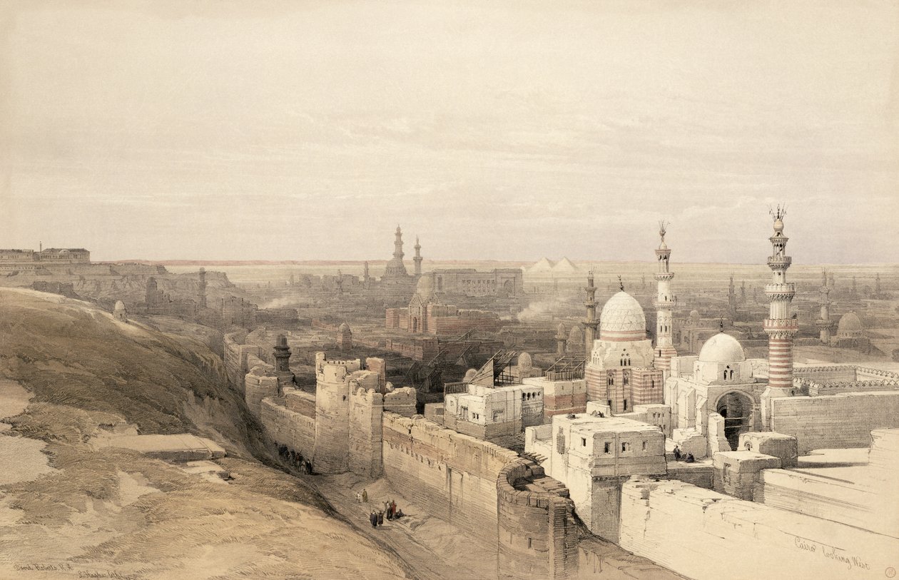 Káhira při pohledu na západ, z Egypta a Núbie, Vol.3 od David Roberts