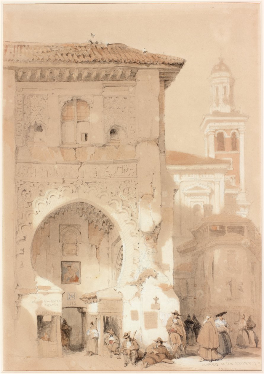 Correo de los Morros, Granada (tužka a wc na tkaném papíře) od David Roberts