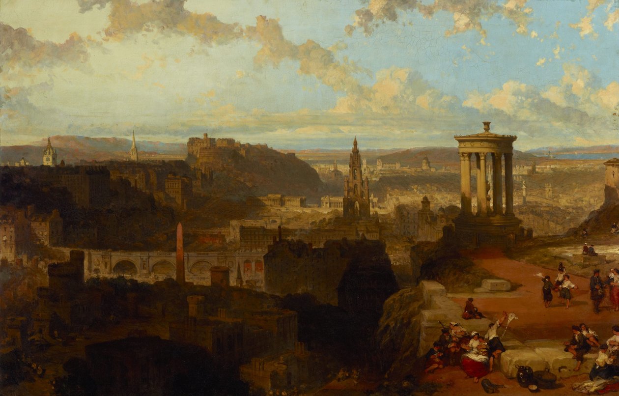 Edinburgh z Calton Hill od David Roberts