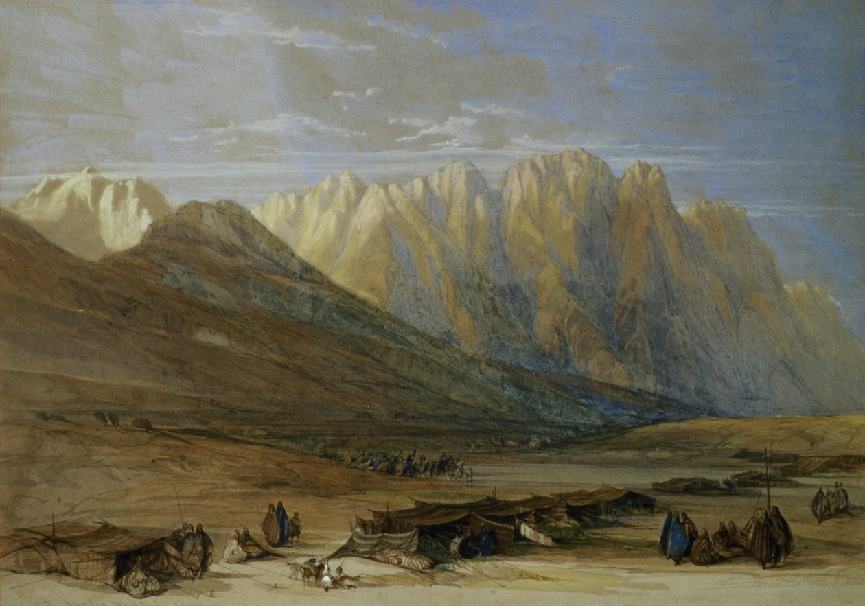 Tábor kmene Outad-Said, hora Sinaj, 1839 od David Roberts