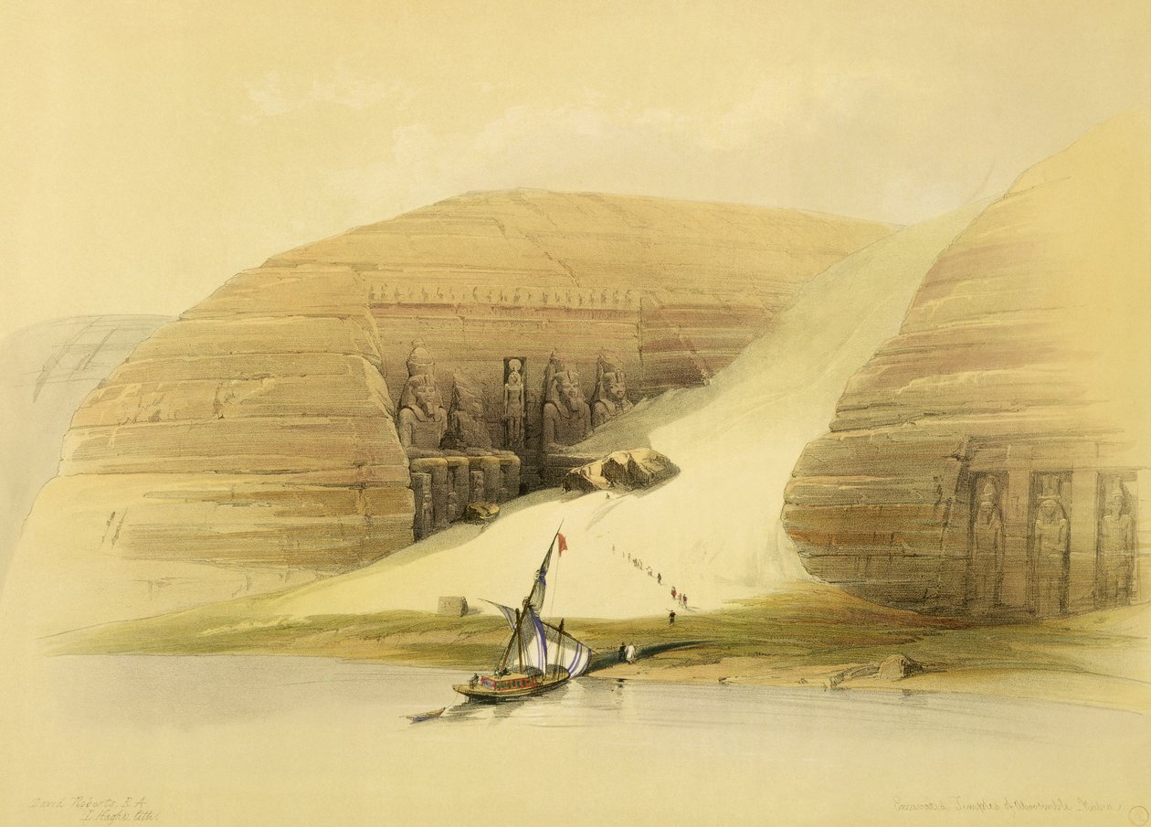 Vykopaný chrám Abu Simbel, z Egypta a Núbie, sv.1 od David Roberts