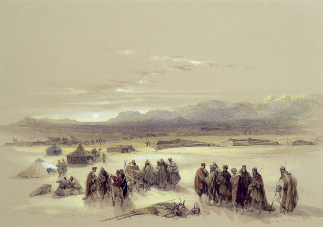 Mount Seir, Wady el Ghar, 4. března 1839 od David Roberts