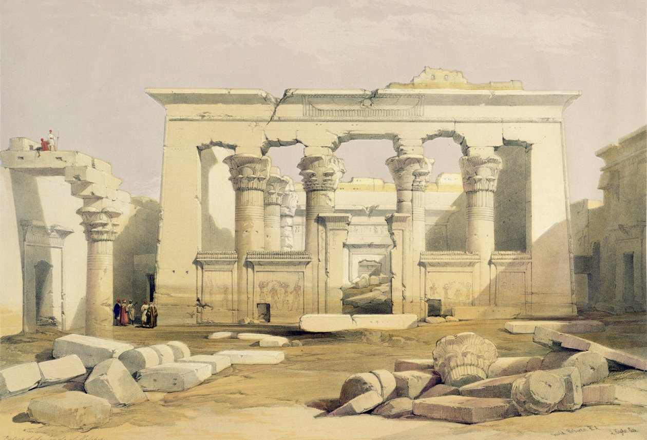 Portikus chrámu v Kalabše, z Egypta a Núbie, svazek 1 od David Roberts