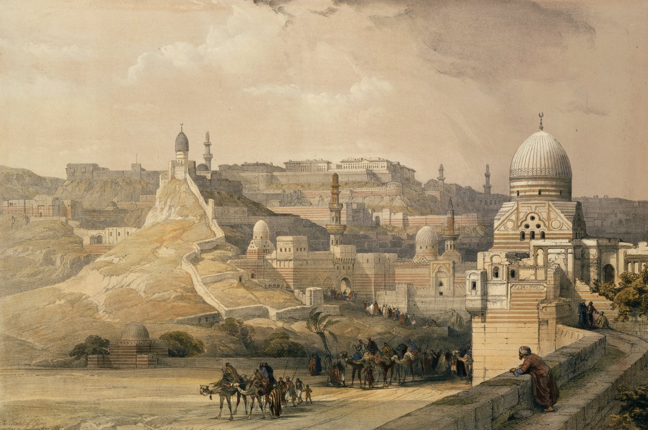Citadela v Káhiře, rezidence Mehmeta Aliho, z Egypta a Núbie, sv. 3, 1838 od David Roberts