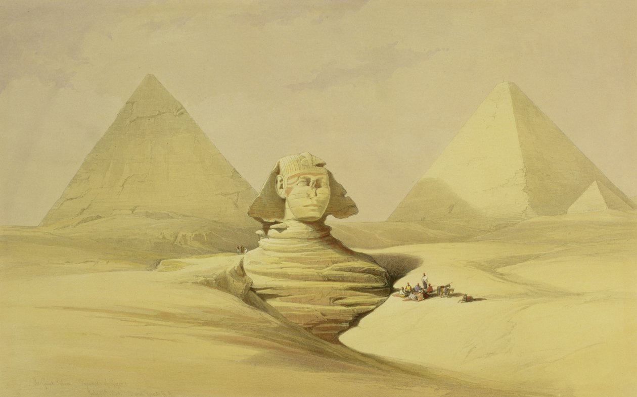 Velká sfinga a pyramidy v Gíze, z Egypta a Núbie, sv.1 od David Roberts
