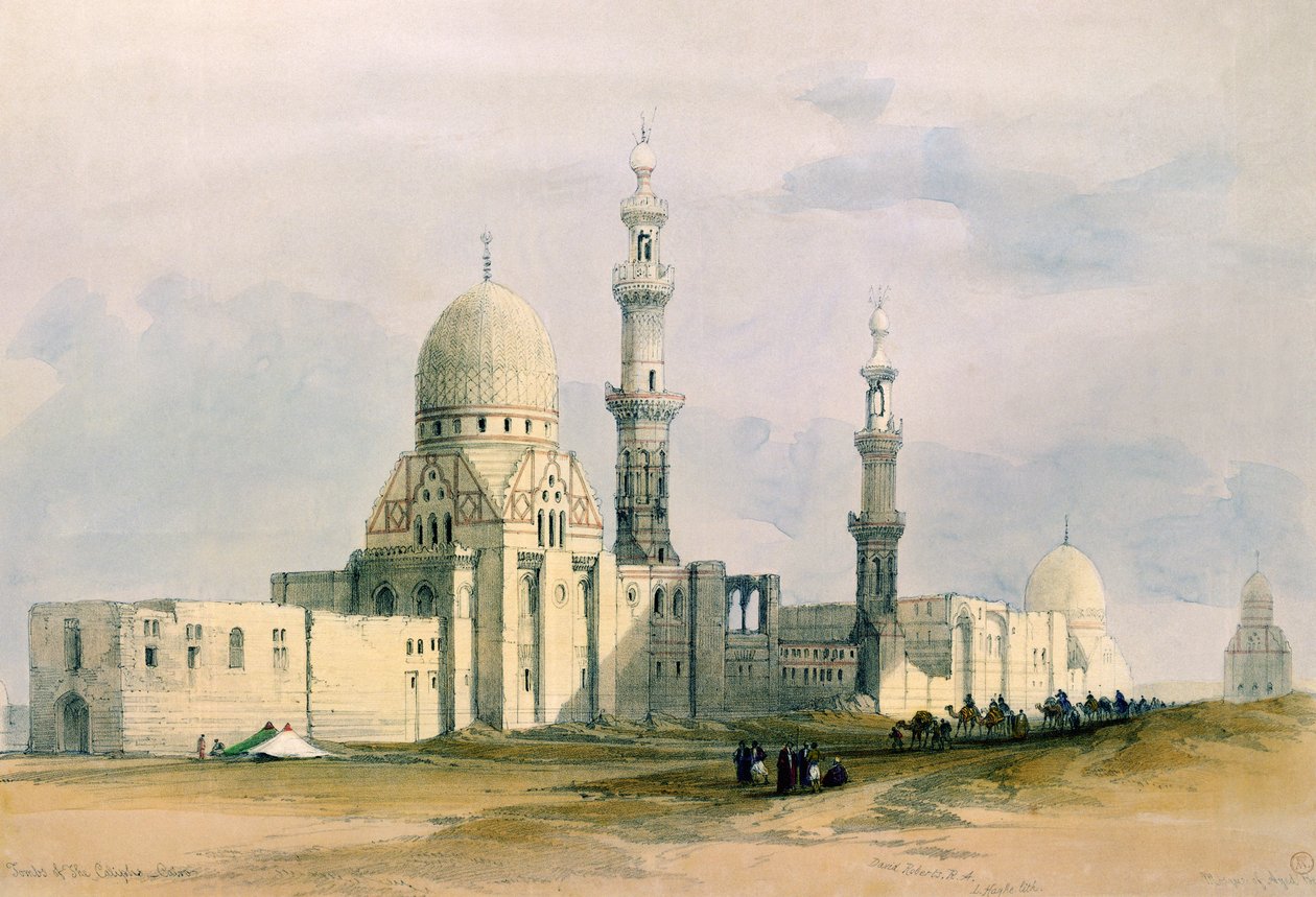 Hrobka sultána Qansuha Abu Sa`ida, 1499, na východním hřbitově nebo hrobky chalífů, Káhira, z Egypta a Núbie, sv.3 od David Roberts