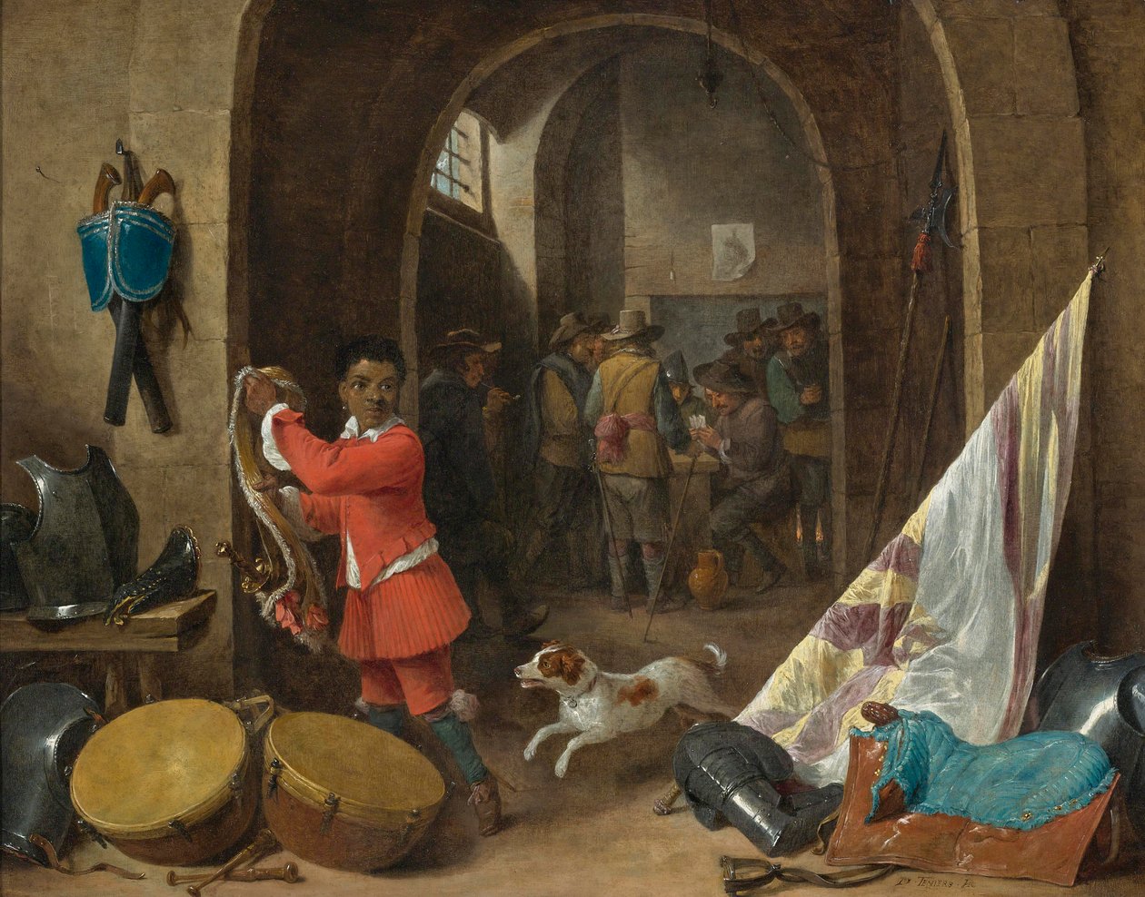 Interiér strážnice od David Teniers the Younger