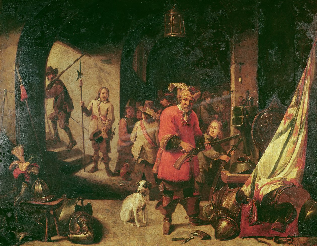 Sklad zbraní, 1667 od David Teniers the Younger