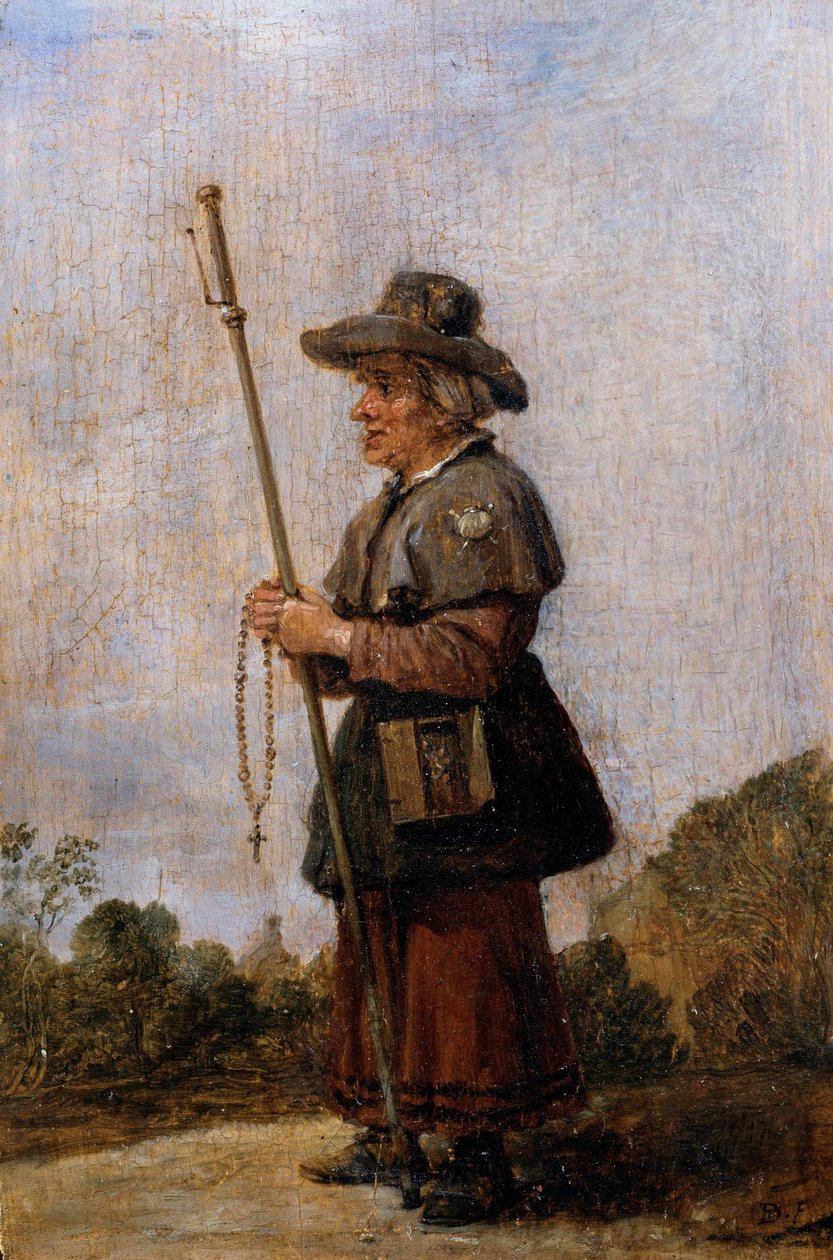Žena poutnice od David Teniers the Younger