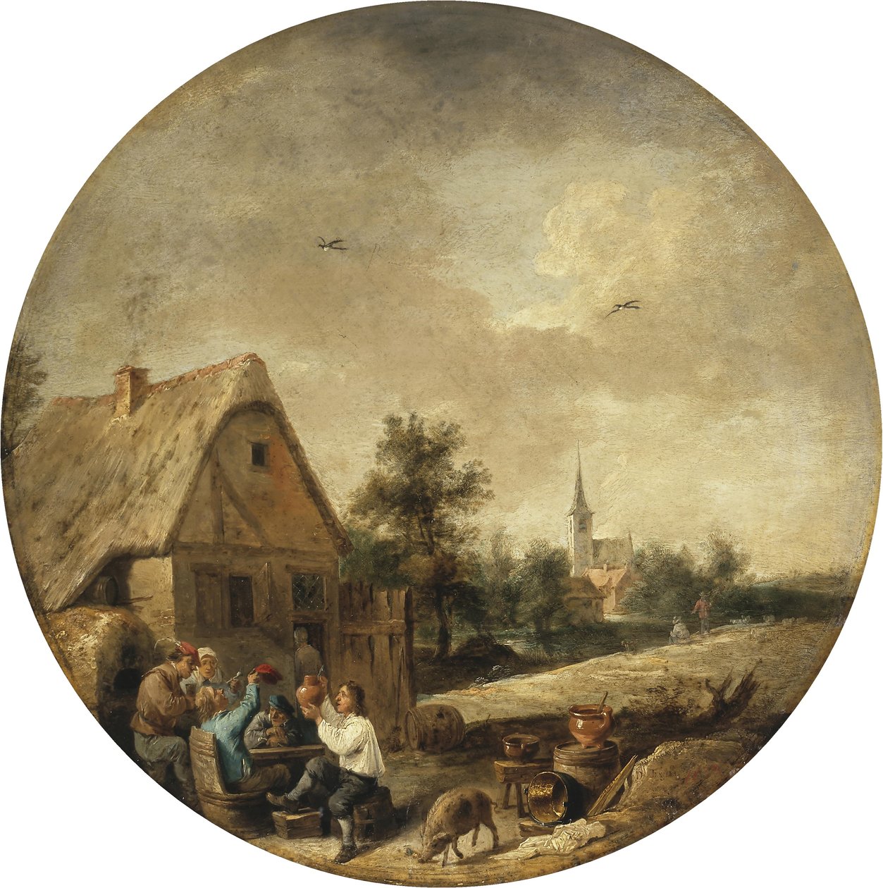 Krajina s venkovskou hospodou od David Teniers the Younger