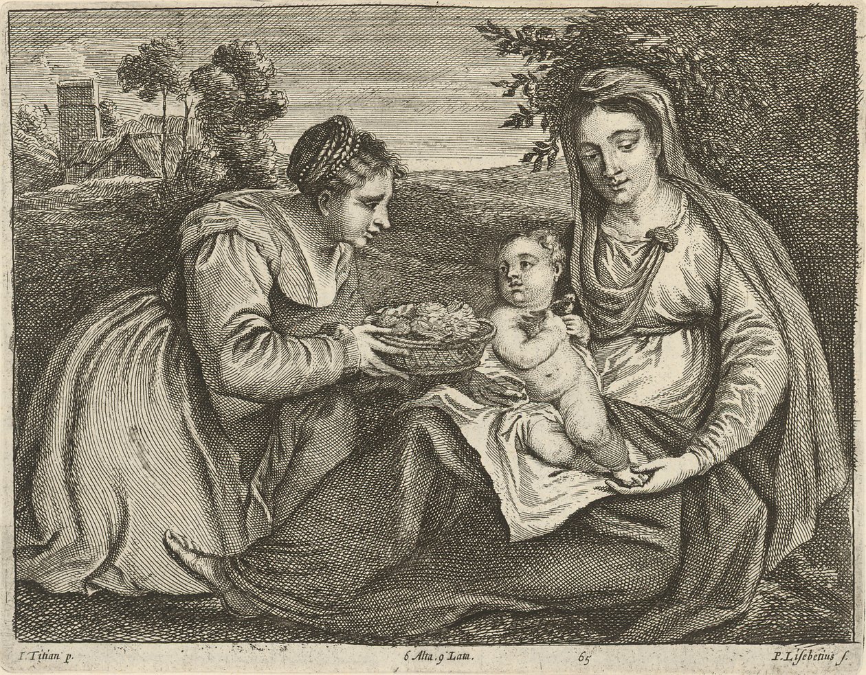 Madona s dítětem se sv. Dorotou od David Teniers the Younger
