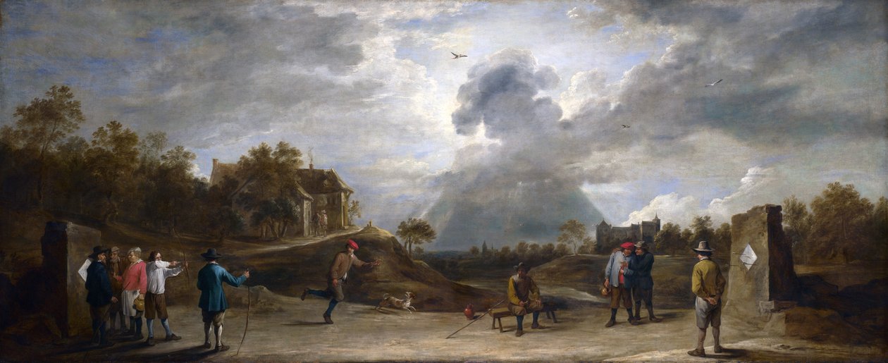 Rolníci v lukostřelbě od David Teniers the Younger