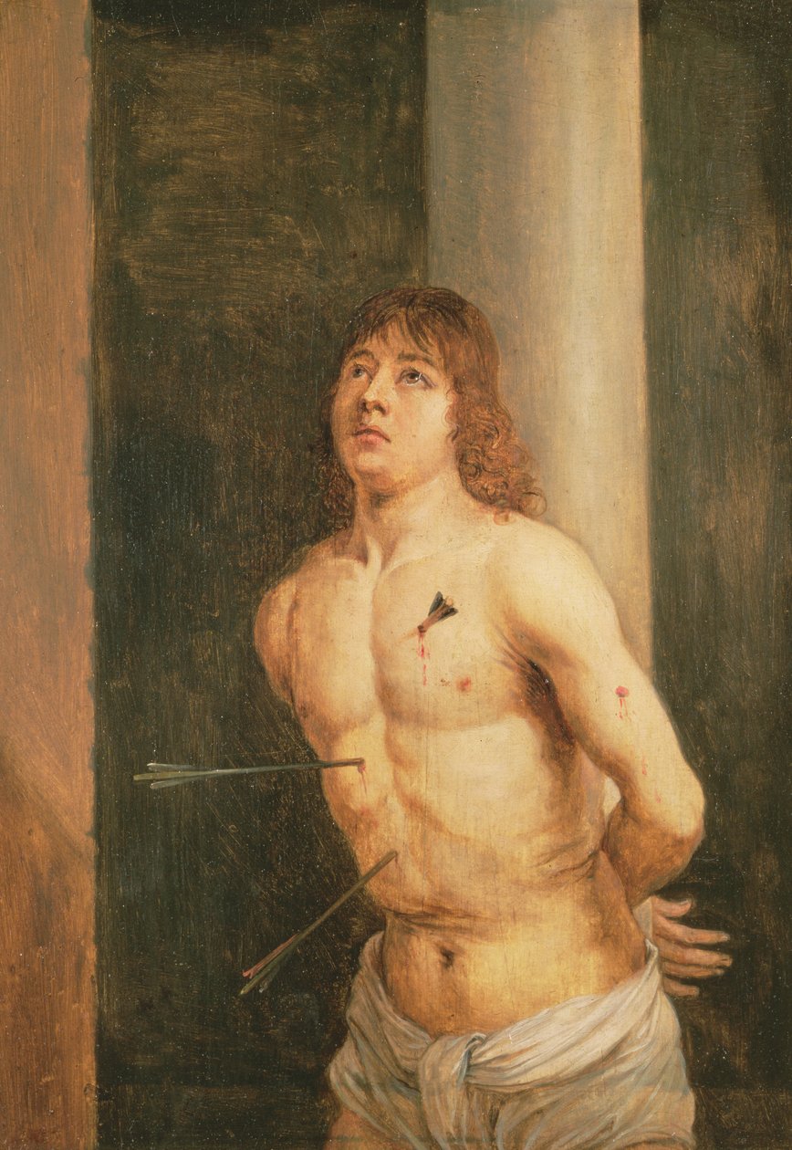 Svatý Šebestián, 1651-56 (panel) od David Teniers the Younger