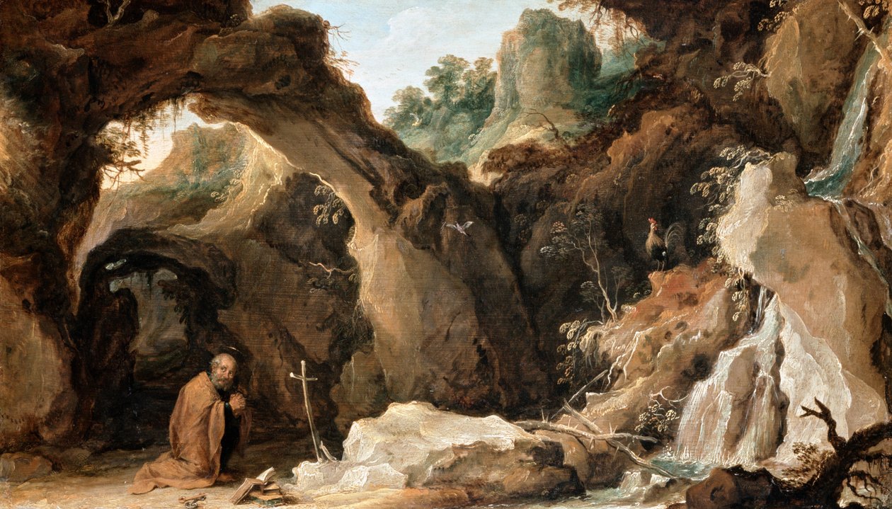 Svatý Petr v kajícnosti od David Teniers the Younger