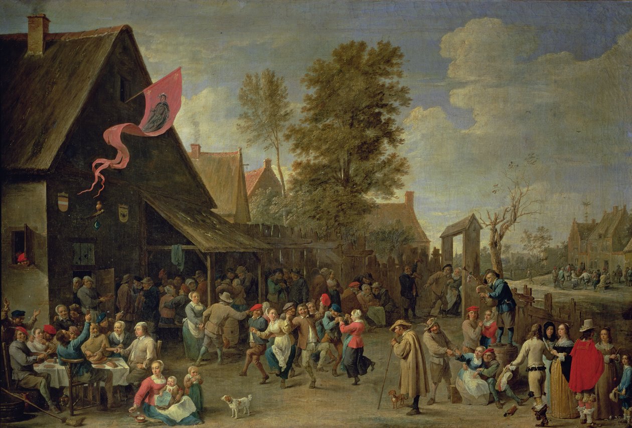 Zasvěcení vesnického kostela, c.1650 od David Teniers the Younger