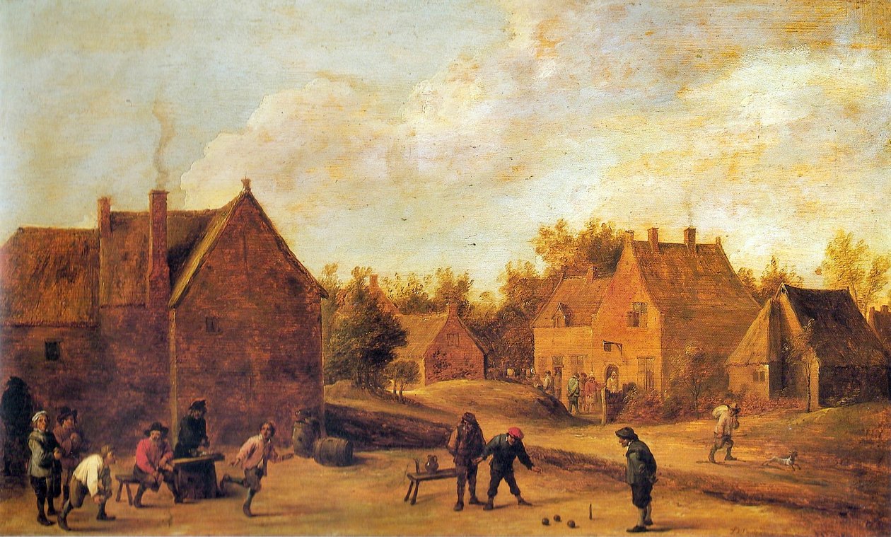 Vesnická scéna od David Teniers the Younger