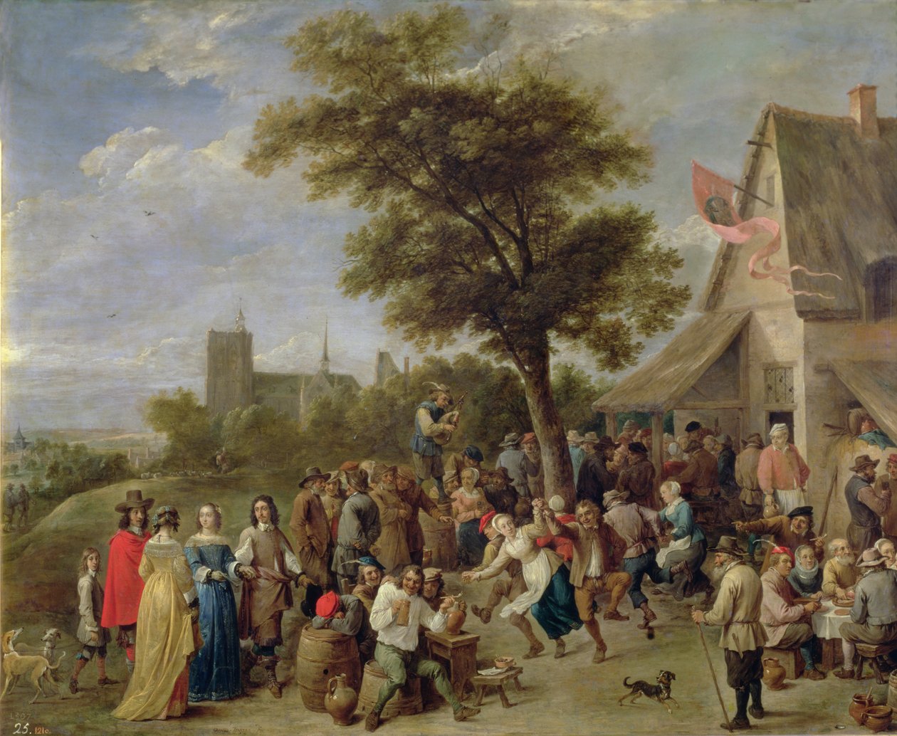 Rolnické veselice, kolem roku 1650 od David Teniers the Younger