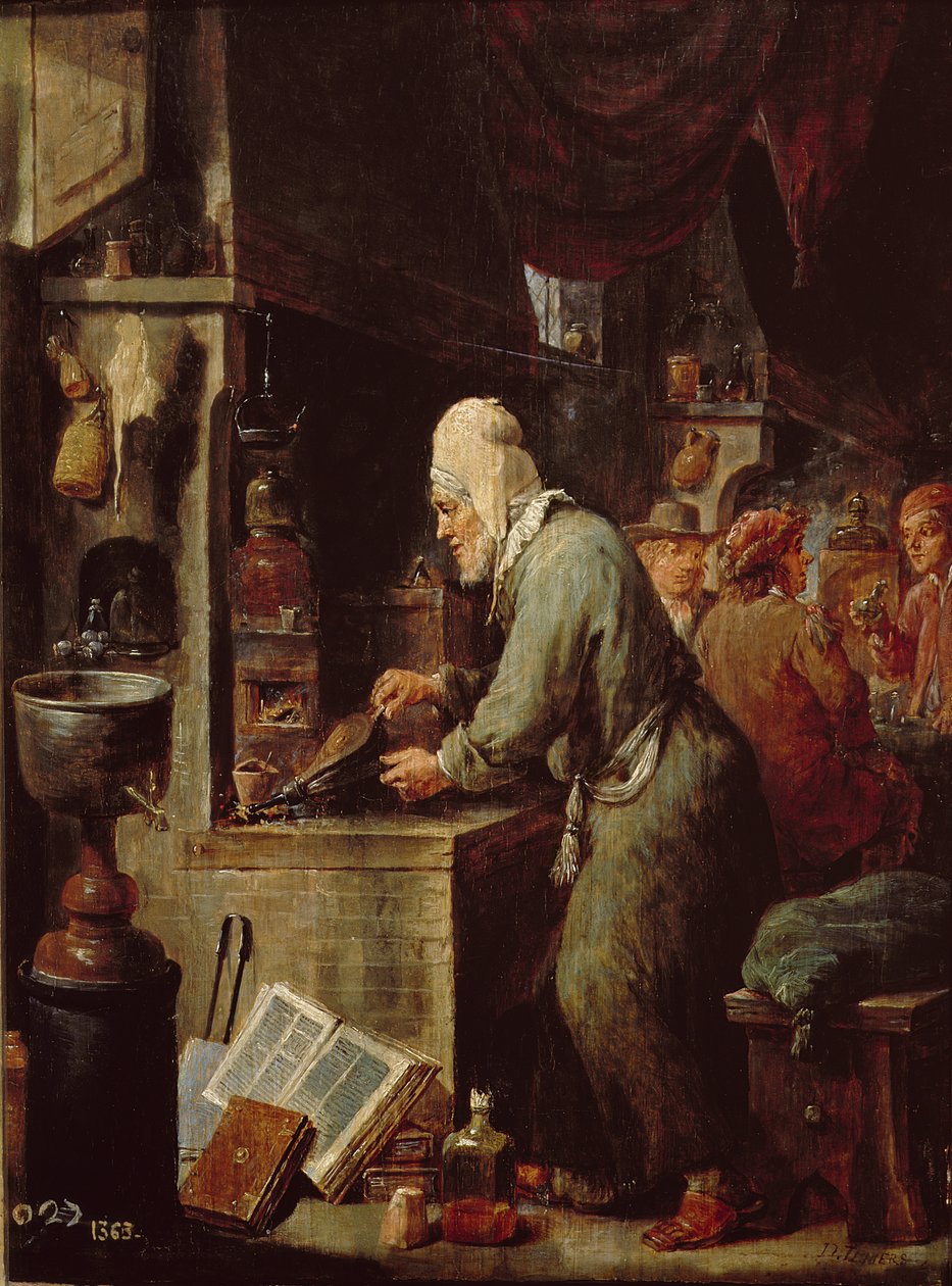 Alchymista od David Teniers the Younger