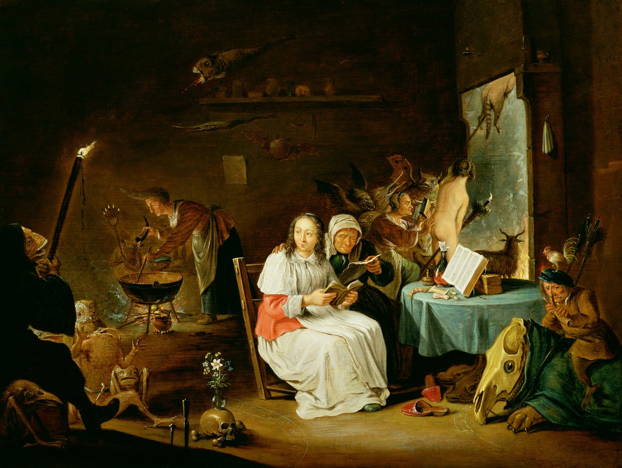 Čarodějnice se připravují na sabat od David Teniers the Younger