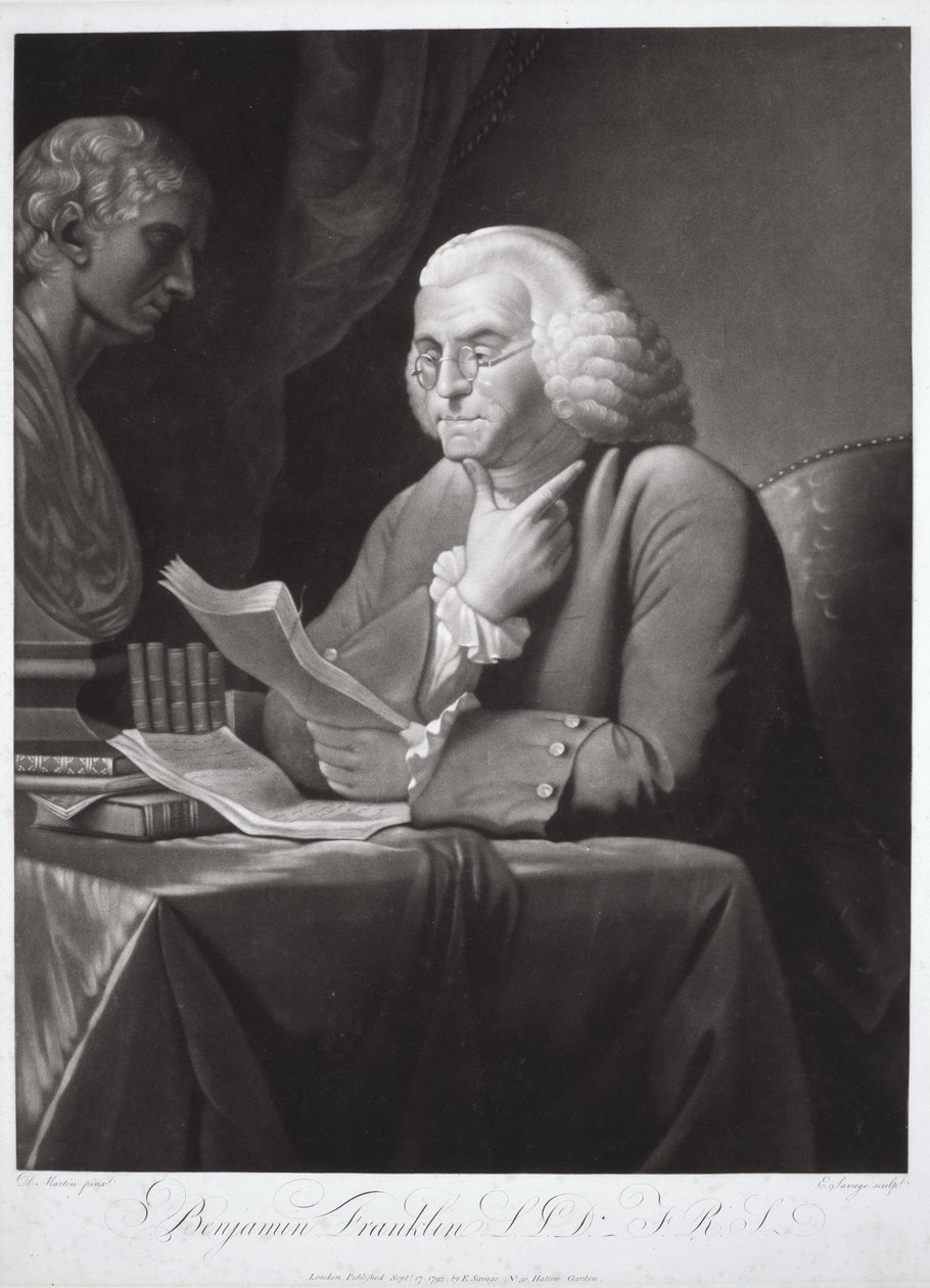 Benjamin Franklin od David (after) Martin