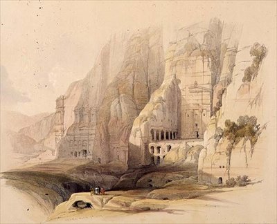 Excavated Mansions of Petra, 7. března 1839, deska 103 ze svazku III 