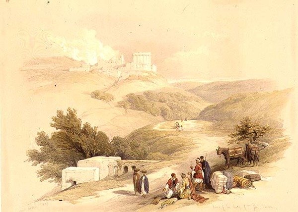 Zřícenina kostela sv. Jana, Sabaste od David (after) Roberts