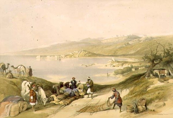 Sidon při pohledu na Libanon, deska 75 ze svazku II 