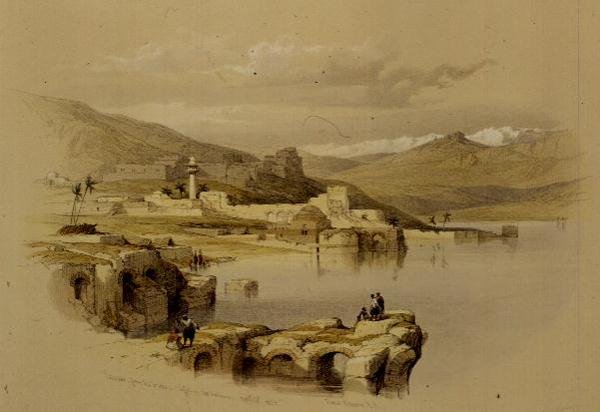 Tiberias from the Walls, Saffet in the Distance, 22. dubna 1839, deska 37 ze svazku I 