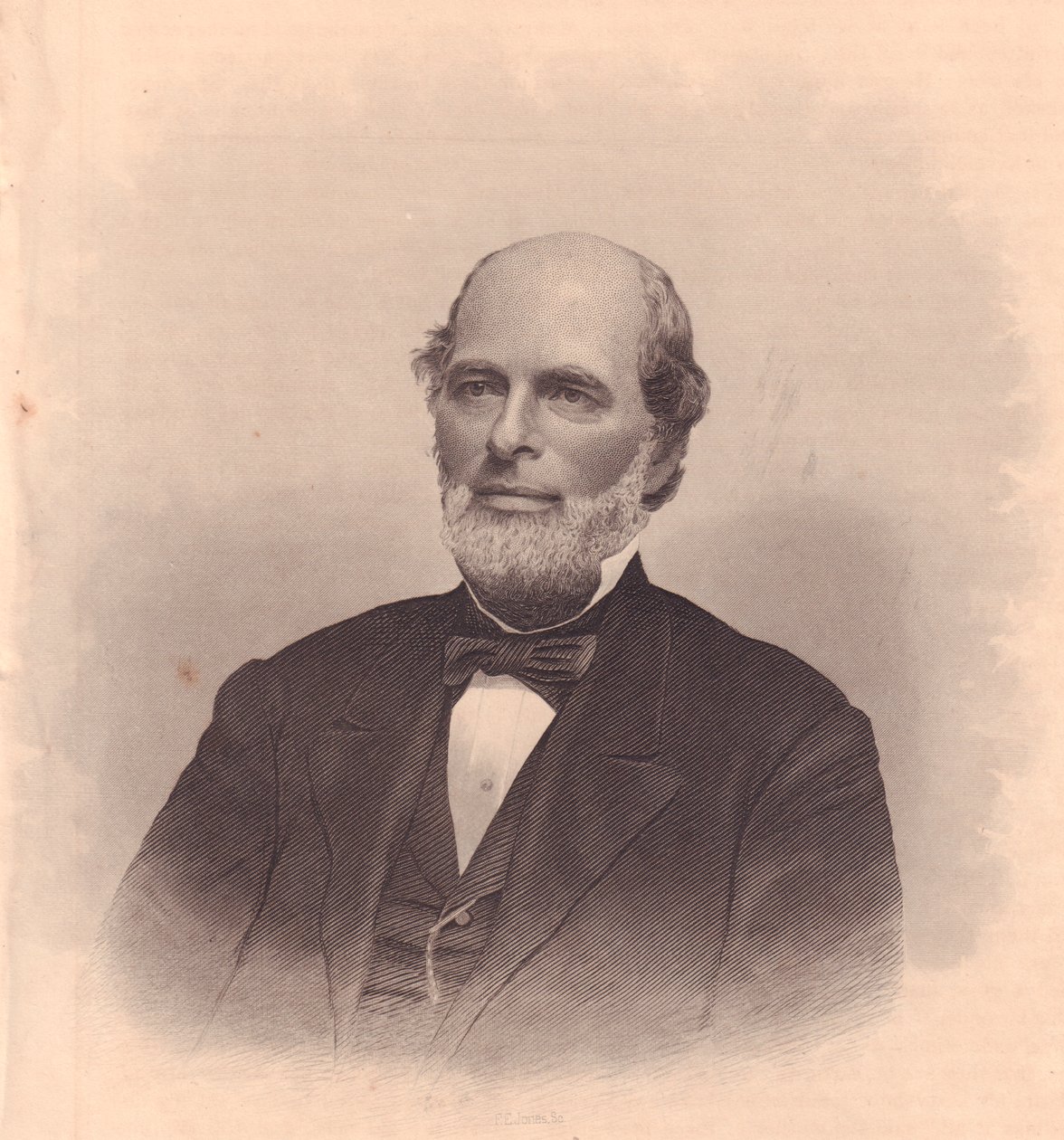 Portrét amerického politika George T Cobba (1813-1870), rytina FE Jones z dámského úložiště, Spojené státy americké, cca 1870 od John Ward Dunsmore