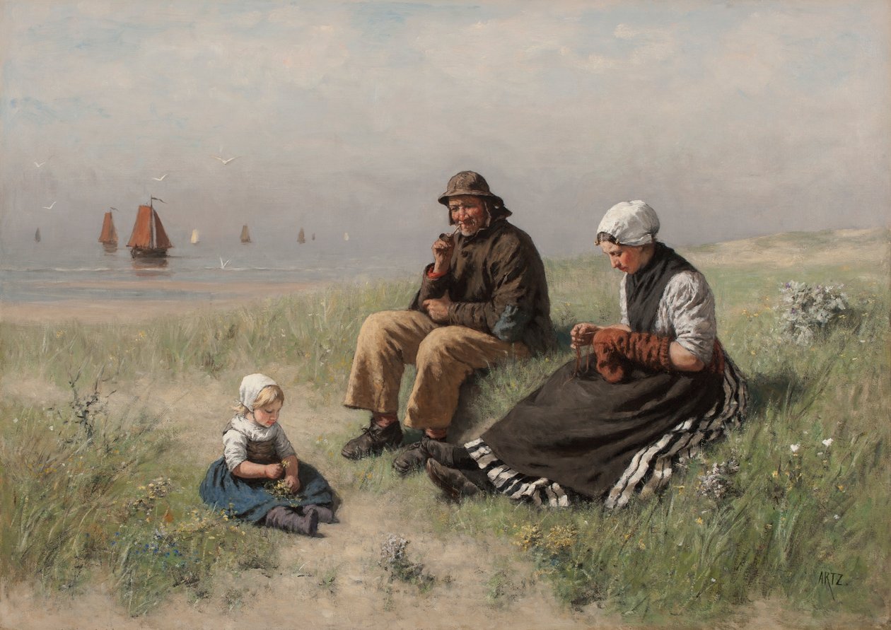 Na písku v Scheveningenu od David Adolph Constant Artz