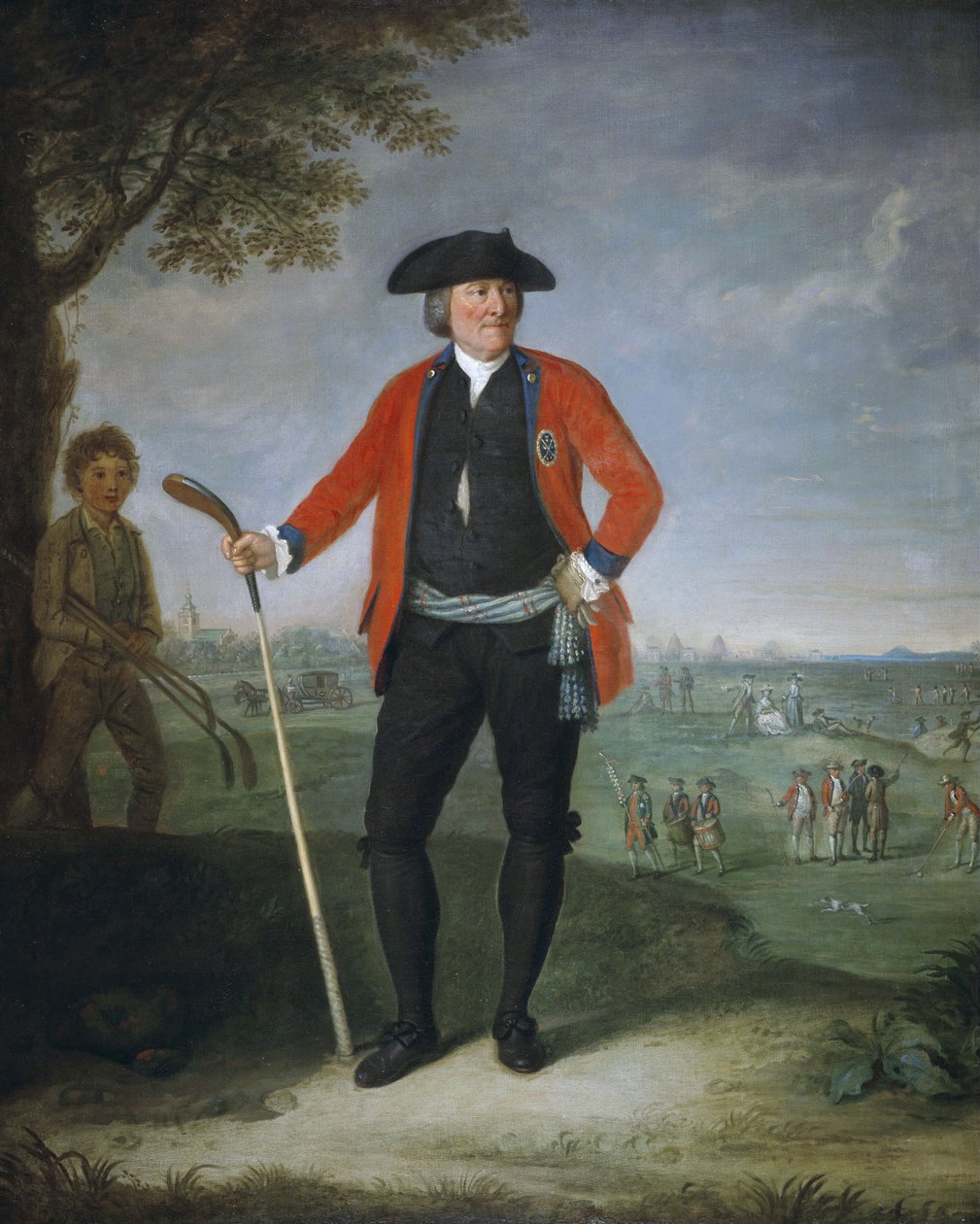 William Inglis, asi 1712 - 1792. Chirurg a kapitán Čestné společnosti edinburských golfistů od David Allan