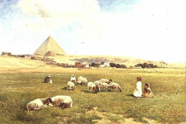 Arabské hejno poblíž Meny od David Bates