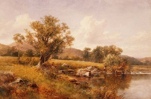 Břehy Llugwy, Severní Wales od David Bates