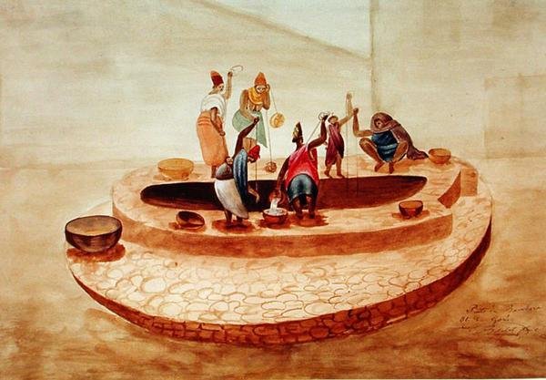 Černošky ve studni Bambara na ostrově Goree, z Boilatova záznamu o jeho cestě do Joalu od David Boilat