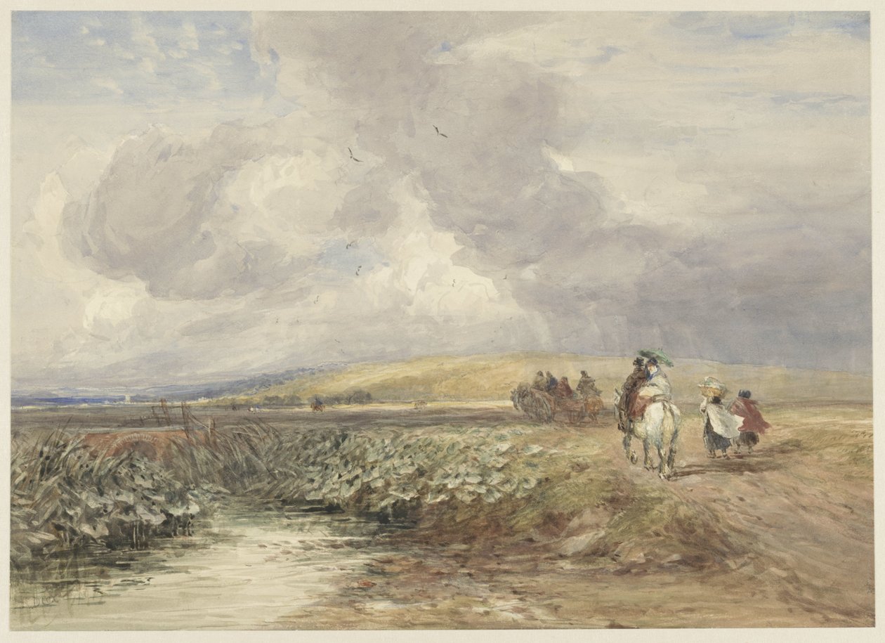 Krajina s cestovateli od David Cox (I)