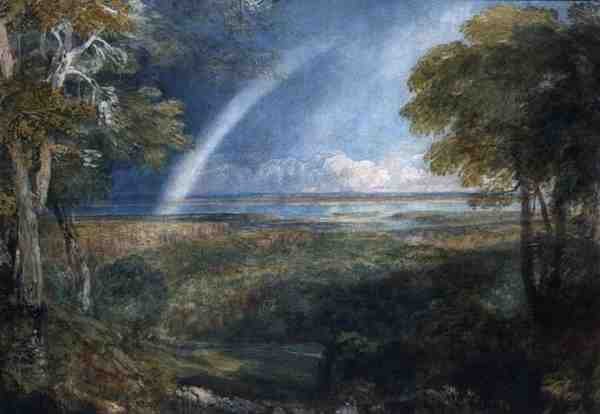 Rainbow over the Severn (akvarel na papíře) od David Cox