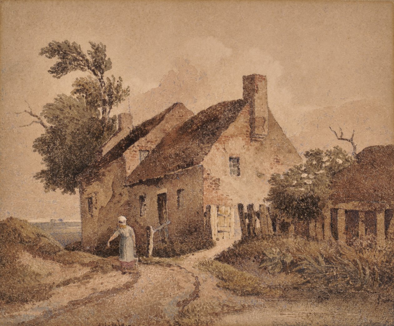 Chata u silnice od David Cox