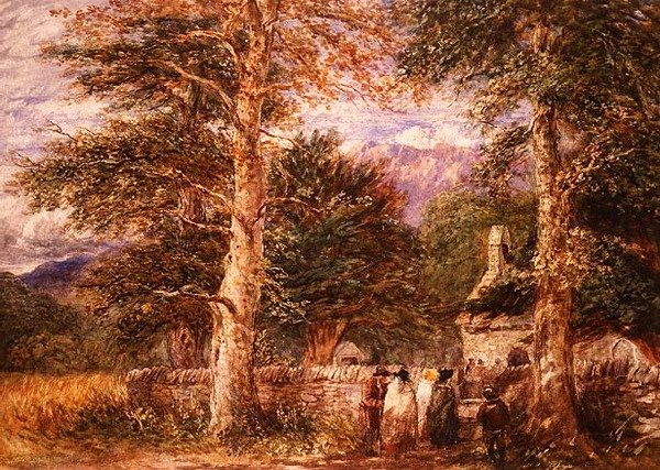 Kostel Bettws-y-Coed, Severní Wales od David Cox
