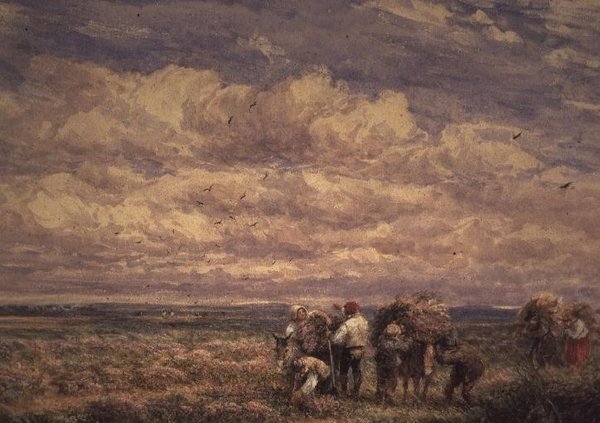 Sběrači košťat (akvarel na papíře) od David Cox