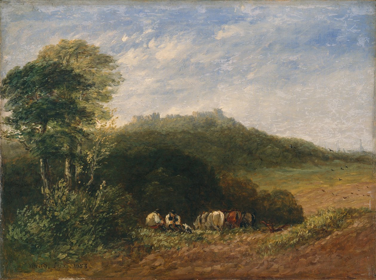 hrad Dudley; 1853 (olej na plátně) od David Cox