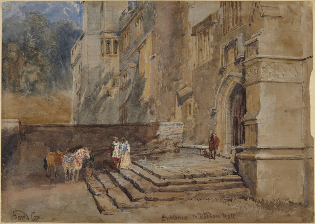 Vchod do Haddon Hall od David Cox